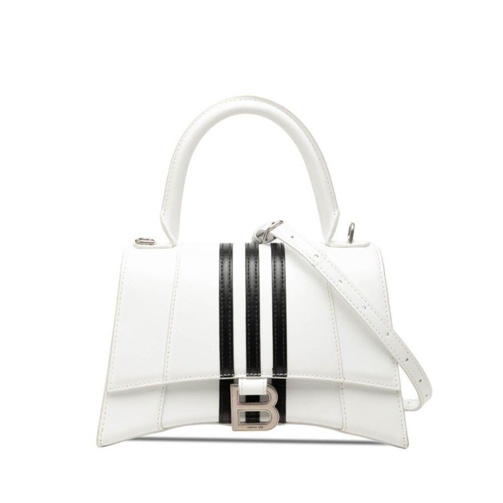 Balenciaga x adidas Hourglass Small Handbag Shoulder Bag 2WAY 593546 White Bl...